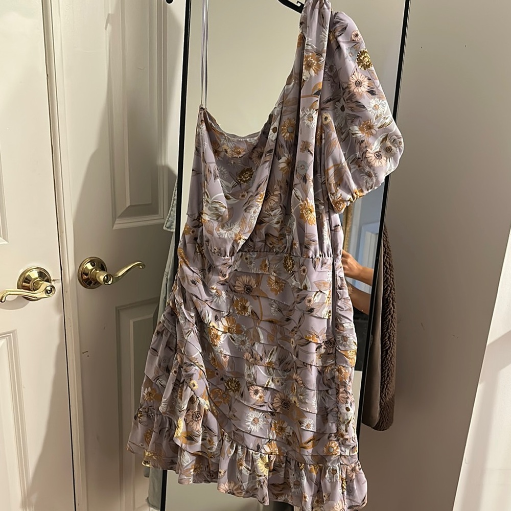 Astr Periwinkle Floral Dress